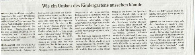 Umbau Kita, Abstatt